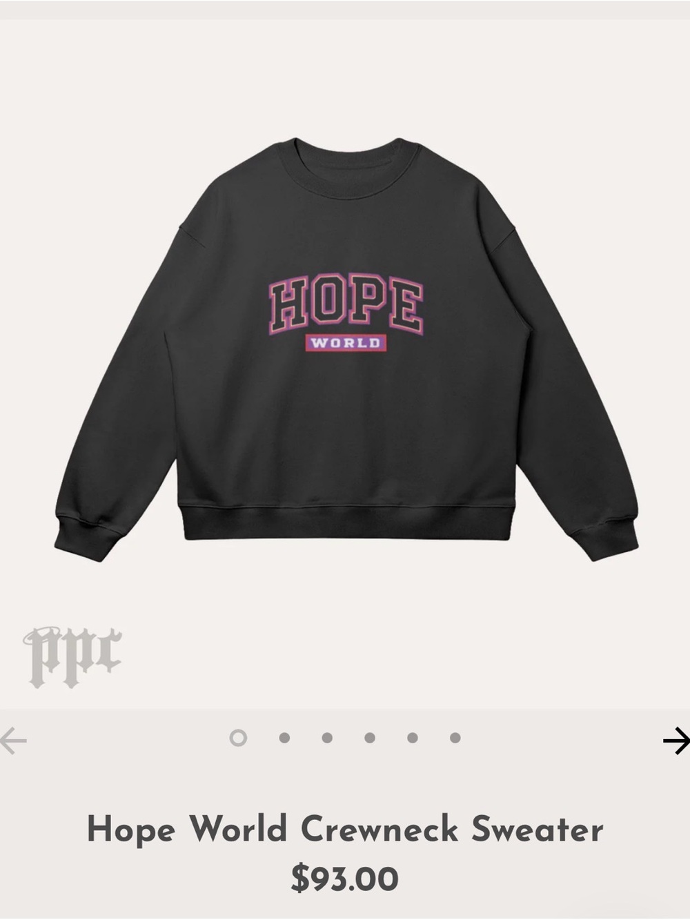 BTS Hobi J Hope Army Hope World Sweatshirt